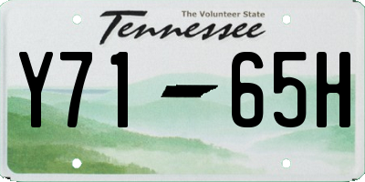 TN license plate Y7165H