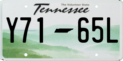 TN license plate Y7165L