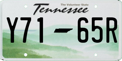 TN license plate Y7165R