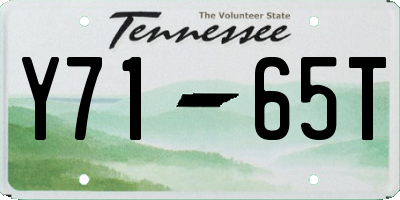 TN license plate Y7165T