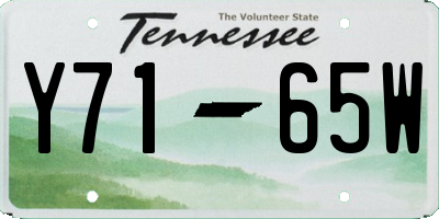 TN license plate Y7165W