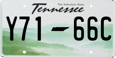 TN license plate Y7166C