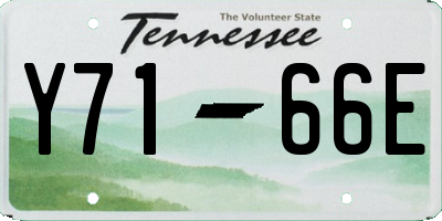 TN license plate Y7166E