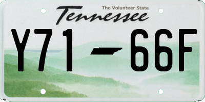 TN license plate Y7166F
