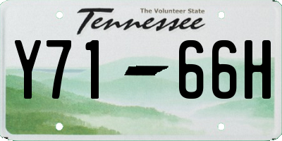 TN license plate Y7166H