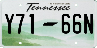 TN license plate Y7166N