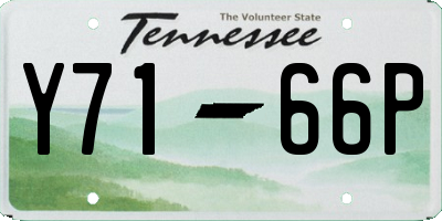 TN license plate Y7166P