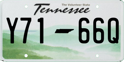TN license plate Y7166Q