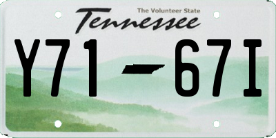 TN license plate Y7167I