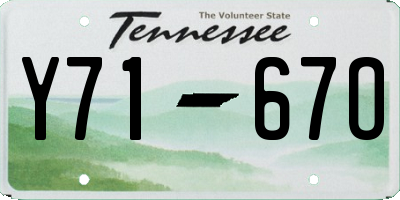 TN license plate Y7167O