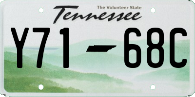 TN license plate Y7168C