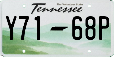 TN license plate Y7168P