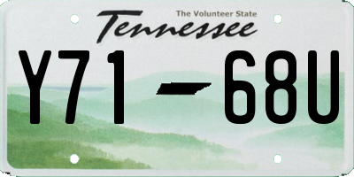 TN license plate Y7168U