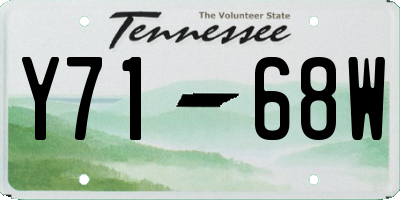 TN license plate Y7168W
