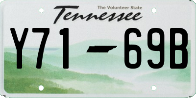 TN license plate Y7169B