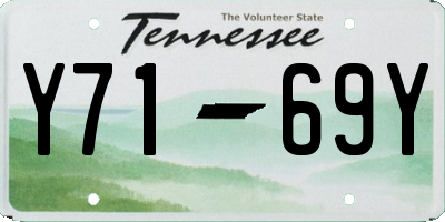 TN license plate Y7169Y