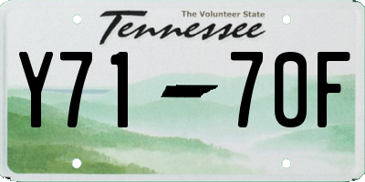 TN license plate Y7170F