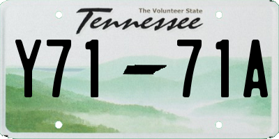 TN license plate Y7171A