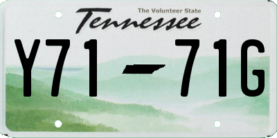 TN license plate Y7171G