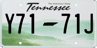 TN license plate Y7171J