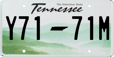 TN license plate Y7171M