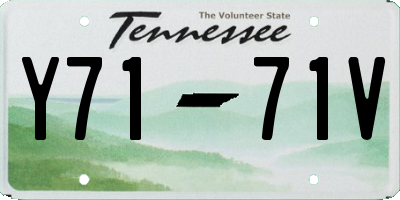 TN license plate Y7171V