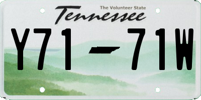 TN license plate Y7171W