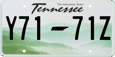TN license plate Y7171Z