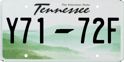 TN license plate Y7172F