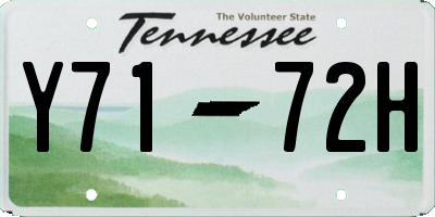 TN license plate Y7172H