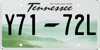 TN license plate Y7172L