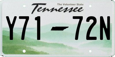 TN license plate Y7172N