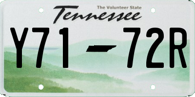 TN license plate Y7172R