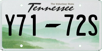 TN license plate Y7172S