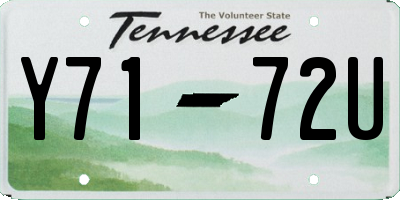 TN license plate Y7172U