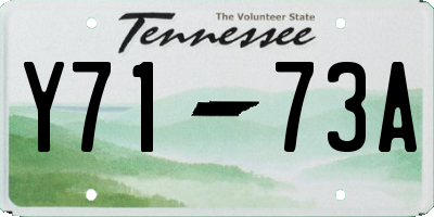 TN license plate Y7173A