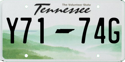 TN license plate Y7174G