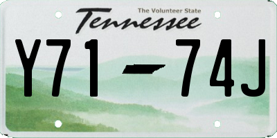 TN license plate Y7174J