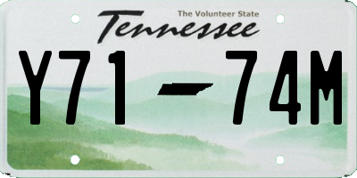 TN license plate Y7174M