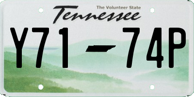 TN license plate Y7174P