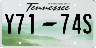 TN license plate Y7174S