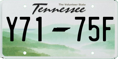 TN license plate Y7175F