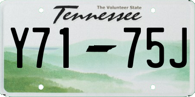 TN license plate Y7175J
