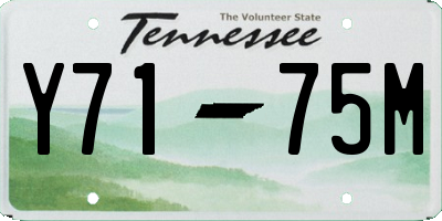 TN license plate Y7175M