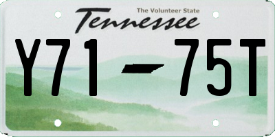 TN license plate Y7175T