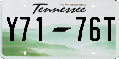 TN license plate Y7176T