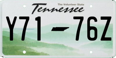 TN license plate Y7176Z