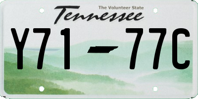 TN license plate Y7177C