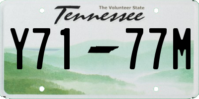 TN license plate Y7177M