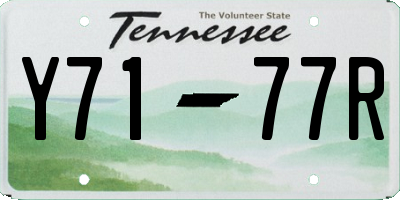 TN license plate Y7177R